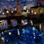 Florence, Sta Trinita, oil on panel, 6” x 8”, 1998